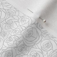 ranunculus floral - grey