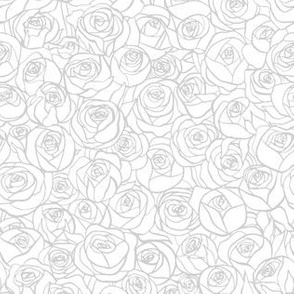 ranunculus floral - grey