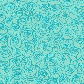 ranunculus floral - turquoise