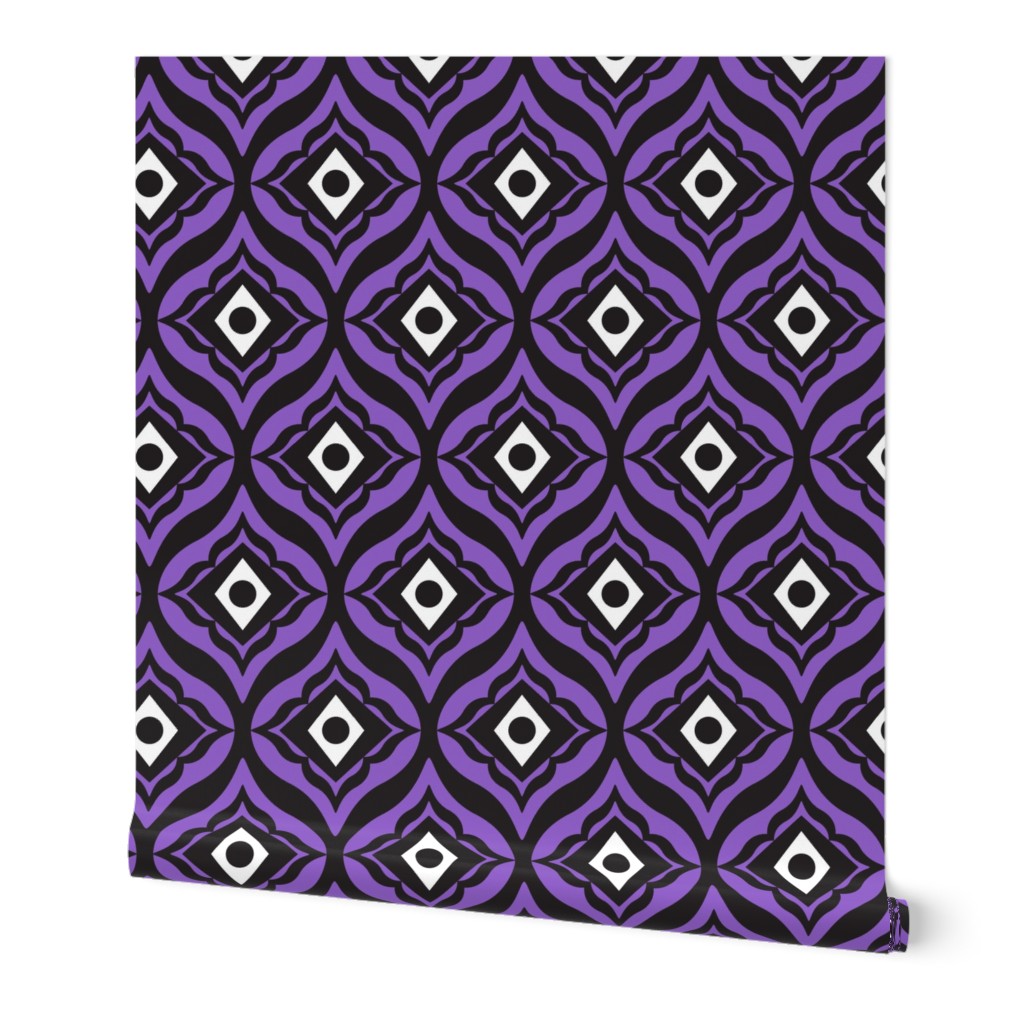 Trevino - Geometric Purple & Black