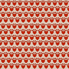 paw print hearts