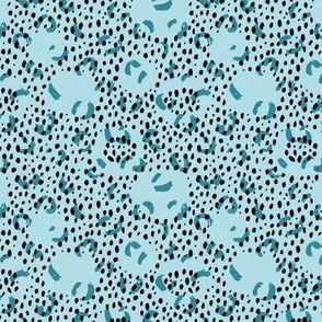 Abstract rain drops and minimal brush dashes and spots trendy winter blue cool ice confetti SMALL