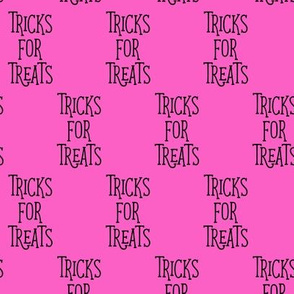 Tricks for Treats - pink - halloween dog - LAD19