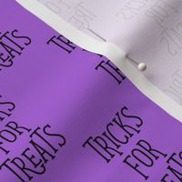 Tricks for Treats - purple - halloween dog - LAD19