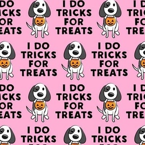 I do tricks for treats - dog halloween - pink - LAD19