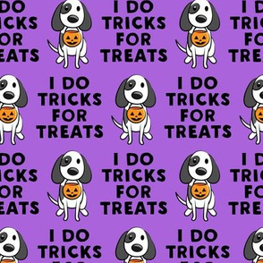 I do tricks for treats - dog halloween - purple - LAD19