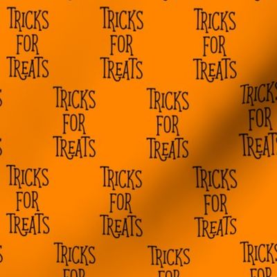 Tricks for Treats - orange - halloween dog - LAD19