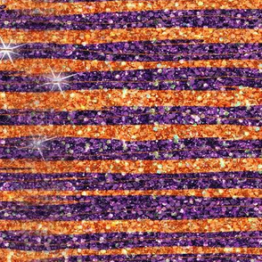Glitter Stripe orange dark purple