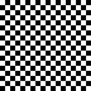 Checkerboard 1" Squares - Black & White