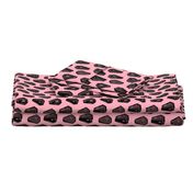 Halloween Coffins - black on pink - LAD19