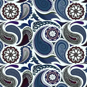 Cool Blues Paisley