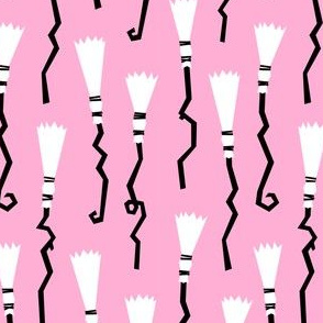 Witches Brooms - pink - halloween - LAD19