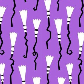 Witches Brooms - purple - halloween - LAD19