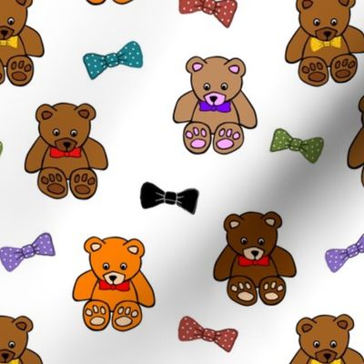 Brownie the Bear & Friends LOVE Bow Ties - white (small)