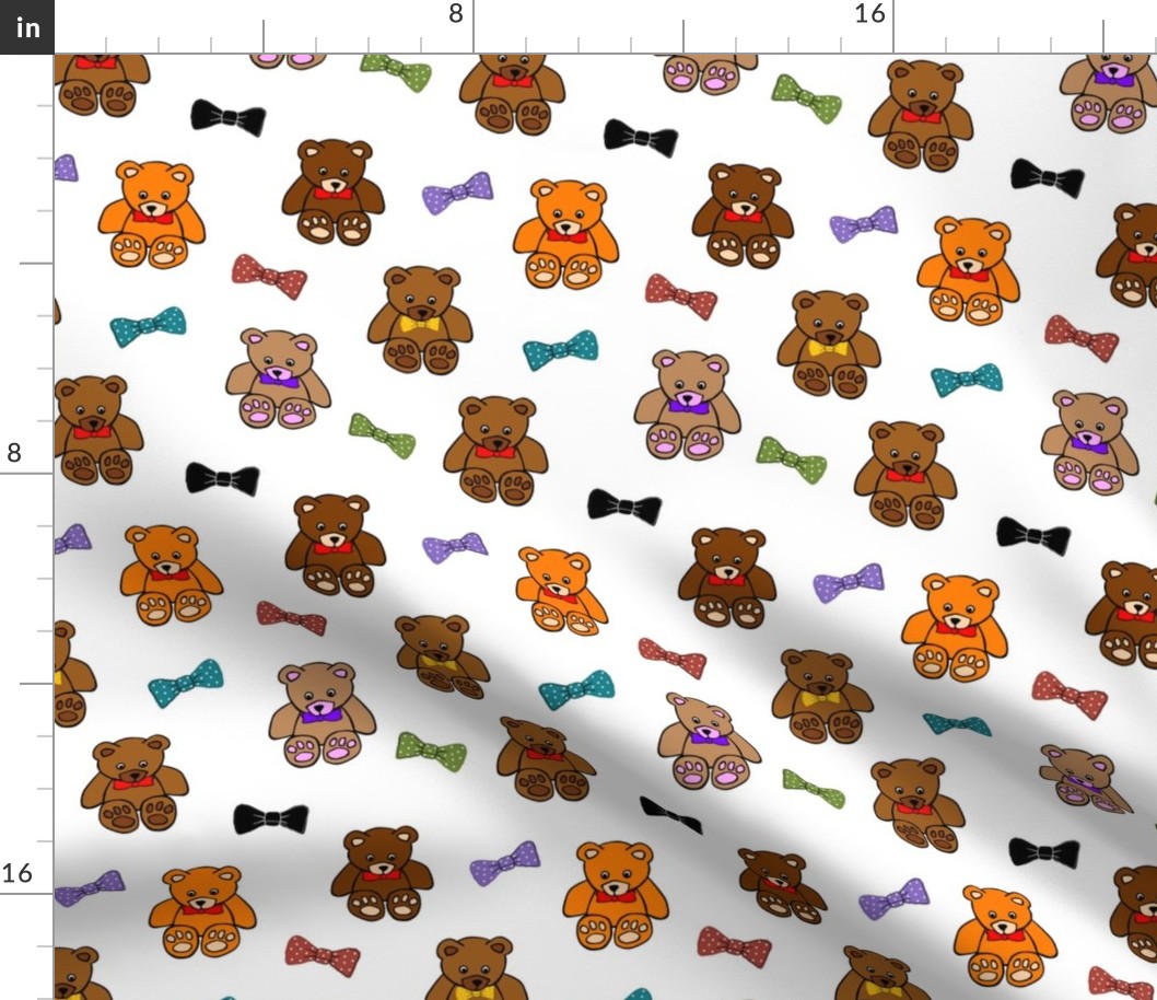 Brownie the Bear & Friends LOVE Bow Ties - white (small)