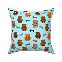 Brownie the Bear & Friends LOVE Bow Ties - blue spots (small)