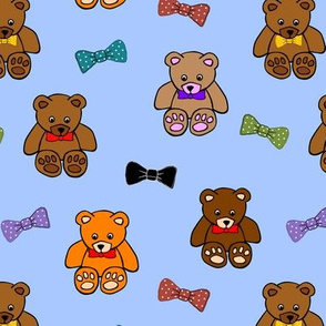 Brownie the Bear & Friends LOVE Bow Ties - sky blue (small)