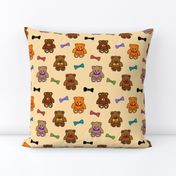 Brownie the Bear & Friends LOVE Bow Ties - honey beige (small)