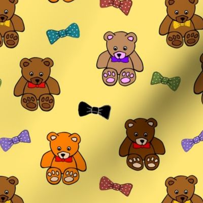 Brownie the Bear & Friends LOVE Bow Ties - sunshine yellow (small)