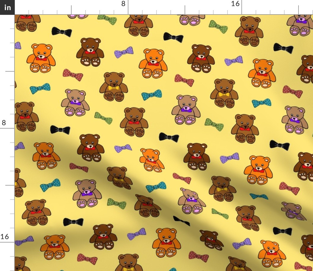 Brownie the Bear & Friends LOVE Bow Ties - sunshine yellow (small)