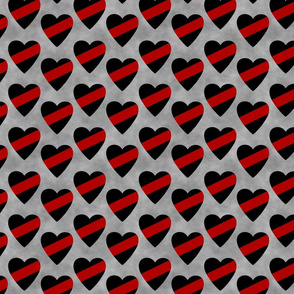 thin red lines hearts sash