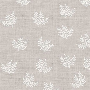 Feathery Fern Natural Linen // standard