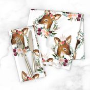 paprika floral fawn with crown 6"