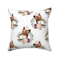 paprika floral fox with crown 6"