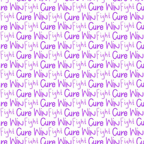 fight cure win against cancer -  purples