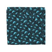 Paisley Rat Mosaic - 8.6 inch - black turquoise