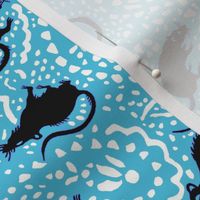 Paisley Rat Mosaic 5-inch turquoise white black