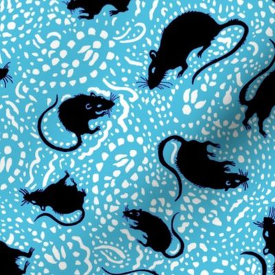 Paisley Rat Mosaic 5-inch turquoise white black