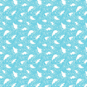 Paisley Rat Mosaic 5-inch turquoise white