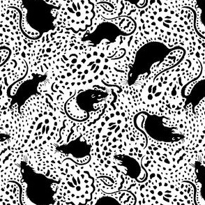 Paisley Rat Mosaic 5-inch white black