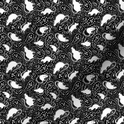 Paisley Rat Mosaic 3inch black grey white