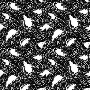 Paisley Rat Mosaic 3inch black grey white