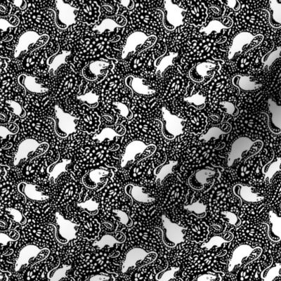 Paisley Rat Mosaic 3-inch black white