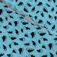Paisley Rat Mosaic 3-inch turquoise white black 