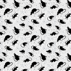 Paisley Rat Mosaic 3inch white grey black