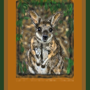Wallaby 18x12"- Australian native animals