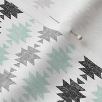 (small scale) modern aztec || black, custom mint,grey  C19BS (90)