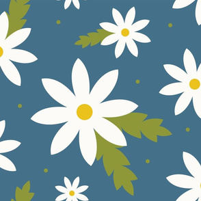 Crazy Daisy - Navy Blue