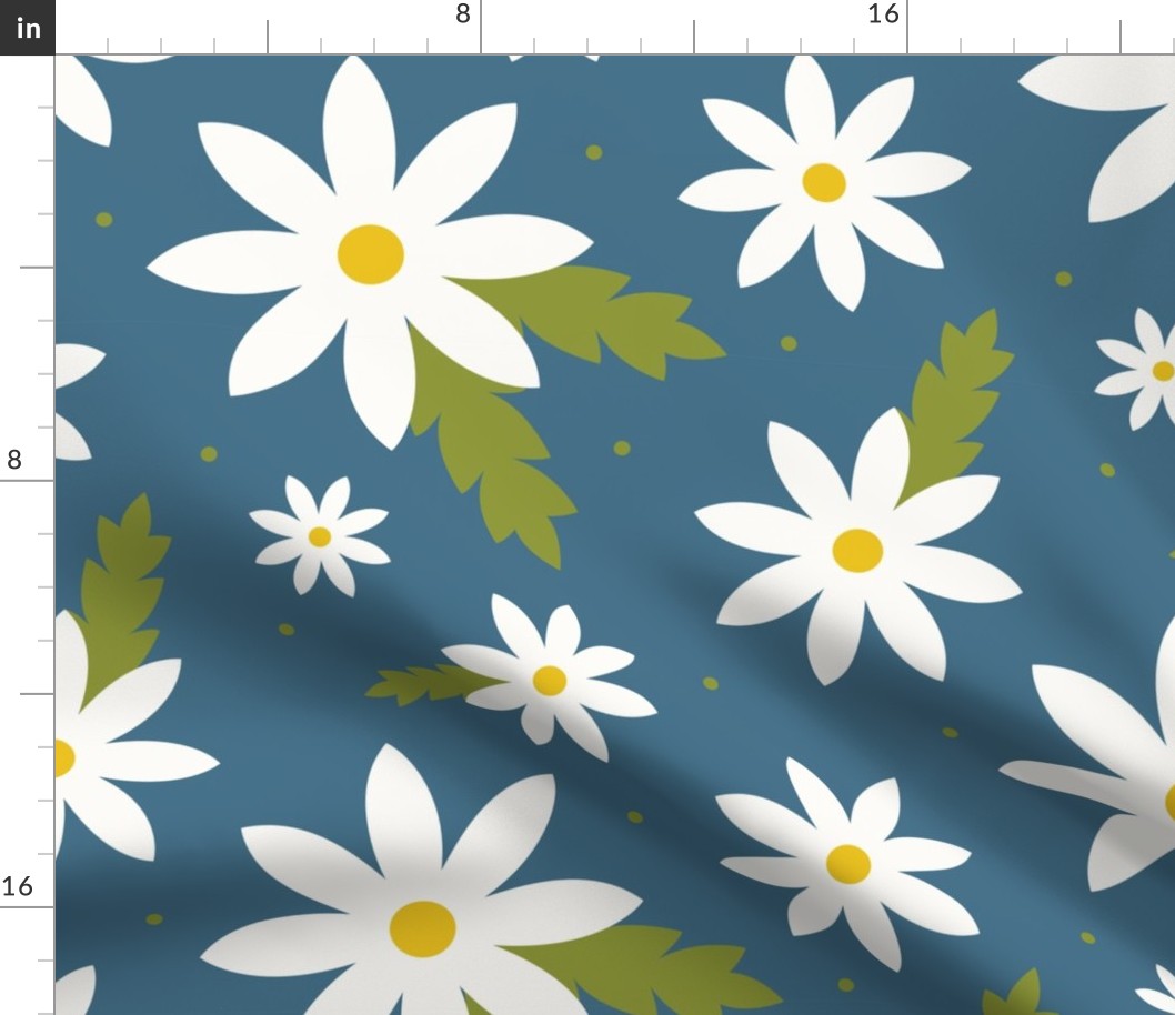 Crazy Daisy - Navy Blue