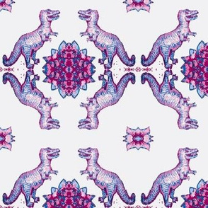 T-Rex Trellis - Pink and navy 