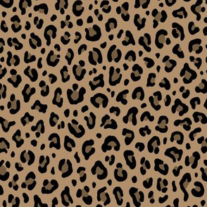 ★ LEOPARD PRINT in ICED COFFEE BROWN ★ Small Scale / Collection : Leopard spots – Punk Rock Animal Print