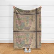 Arizona map, vintage, large