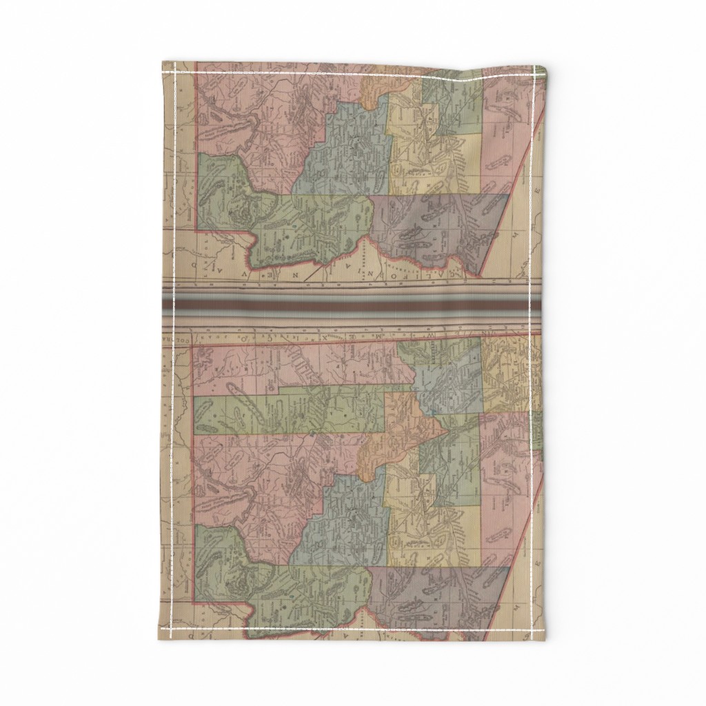 Vintage map of Arizona, small, FQ