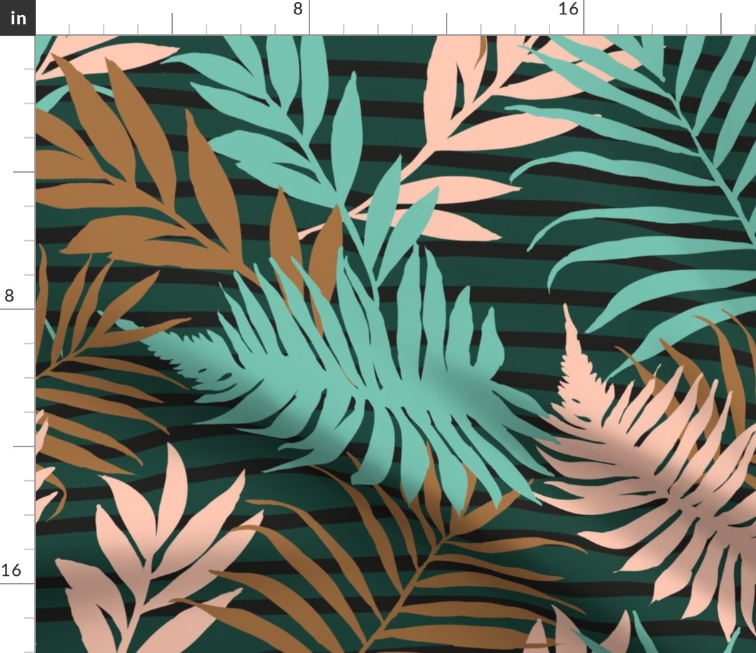 Urban Jungle Boho Palm Leaf Pattern