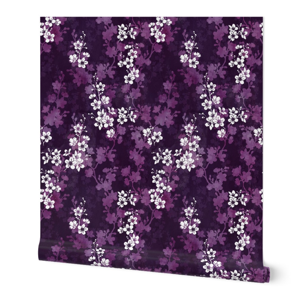 Cherry blossom in deep purple