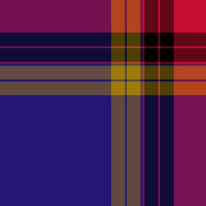 The Purple The Red the Gold and the Black_Big Stripes Little Stripes Plaid